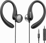 PHILIPS Over The Ear Earbuds, Flexible Wrap Around Earbuds, Around Ear Headphones with Mic Behind The Ear Headphones, Perfect for Sports, Running, Exercise, Gym (Black) - Image 2