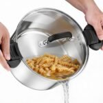 P&P CHEF Pasta Pot with Strainer Lid, 6 Quart Stainless Steel Stockpot for Home Kitchen Restaurant Cooking, Visible Glass lid Heat-Proof Handles, Dishwasher Safe - Image 2