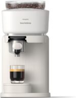 Philips Baristina Espresso Machine - Real espresso, made simple. Compact coffee machine, natural white with white portafilter, 16 bar pump pressure, automatic grinder, Cafe Crema (BAR300/00) - Image 2