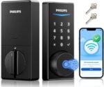 Philips Built-in WiFi Smart Lock, Keyless Entry Door Lock with App, Touchscreen, Indicator Light, Fingerprint Door Lock — Compatible with Alexa & Google, Splash-Proof Design, Includes 8 Batteries - Image 2