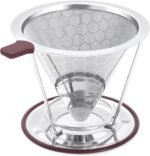 Pour Over Coffee Dripper, MISETTO Stainless Steel Filter,Easy to Clean Paperless pour over coffee maker,Reusable Filter,Cone Dripper with Removable Cup - Image 2