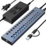 Powered USB 3.2 Hub, ACASIS 16 Ports USB 3.2 Hub(8 USB-A 3.2 Ports+8 USB-C 3.2 Ports), Aluminum USB Hub Powered with 96W Power Adapter, USB Hub for PC/Laptop, Computer, Flash Drive, Printer, Camera - Image 2