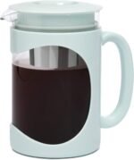 Primula Burke Deluxe Cold Brew Iced Coffee Maker, Comfort Grip Handle, Durable Glass Carafe, Removable Mesh Filter, Perfect 6 Cup Size, Dishwasher Safe, 1.6 qt, Aqua - Image 2