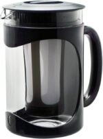 Primula Burke Deluxe Cold Brew Iced Coffee Maker, Comfort Grip Handle, Durable Glass Carafe, Removable Mesh Filter, Perfect 6 Cup Size, Dishwasher Safe, 1.6 qt, Black - Image 2