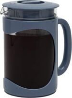 Primula Burke Deluxe Cold Brew Iced Coffee Maker, Comfort Grip Handle, Durable Glass Carafe, Removable Mesh Filter, Perfect 6 Cup Size, Dishwasher Safe, 1.6 qt, Blue - Image 2