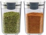 ProKeeper Seasoning & Spice Storage Containers – Airtight, Clear, 2-Pack - Image 2