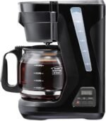 Proctor Silex FrontFill Drip Coffee Maker, Digital & Programmable, 12 Cup Glass Carafe, Black and Silver (43685PS) - Image 2