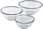 Pyrex Essentials (3-Piece) Glass Mixing Bowls Set For Prepping, Baking and Cooking, Preheated Oven, Dishwasher, Freezer, and Microwave Safe - Image 2