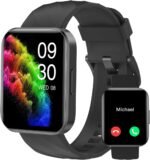 RUIMEN Smart Watches for Men Women (Answer/Make Calls) Compatible with iPhone/Android Phones, 1.85" HD Screen Fitness Tracker Heart Rate Monitor 100+ Sports Tracker Watch Waterproof (Black) - Image 2