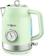 Retro Electric Kettle, PARIS RHÔNE 1.7L Hot Tea Kettle with Thermometer, 1500W Fast Heating, Cordless Design, LED Indicator, Auto Shut-Off & Boil Dry Protection - Image 2