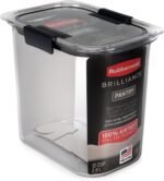 Rubbermaid Brilliance 12-Cup Airtight Food Storage Container, Perfect for Pantry Staples, Clear/Grey - Image 2