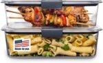 Rubbermaid Brilliance BPA-Free Food Storage Containers with Lids, Airtight Clear Set of 2 (9.6 Cup), Ideal for Lunch, Meal Prep, and Leftovers - Image 2