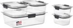 Rubbermaid Brilliance Food Storage Containers, Set of 5 (10 Pieces), BPA-Free, Leak-Proof, Clear - Image 2