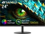 SANSUI Computer Monitor 24 inch Eye Care 1080P Display HDMI,VGA Ports with 178° Viewing Angle/Frame-Less/Tilt/VESA Compatible for Office and Home - Image 2