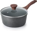 SENSARTE Nonstick Saucepan with Lid, 1.5 Quarts Small Pot with Swiss Granite Coating, Stay-cool Handle, Multipurpose Handy Sauce Pot Small Kitchen Cooking Pot, Induction Comptable, PFOA Free - Image 2
