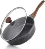 SENSARTE Nonstick Skillet, Deep Frying Pan 10/11/12-inch, Saute Pan with Lid, Stay-cool Handle, Healthy Stone Cookware Cooking Pan, Induction Compatible (10-Inch/3.5QT) - Image 2
