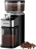 SHARDOR Electric Burr Coffee Bean Grinder for Home Use, 40 Grind Settings with 50-Second Adjustable Timer, One-Touch Espresso Grinder, Black - Image 2