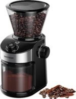 SHARDOR Electric Burr Coffee Grinder for Home Use, Coffee Bean Grinder for 32 Grind Settings, 40-Second Adjustable Timer, One-Touch Start & Cleaning Button, Black - Image 2