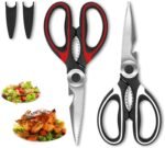 SZHLUX 2-Pack Kitchen Scissors Heavy Duty, Premium Sharp Kitchen Shears for Food, Fish, Meat, Bones, Poultry and Vegetables with Strong Stainless Steel Blades Multi Purpose Cooking Scissors - Image 2