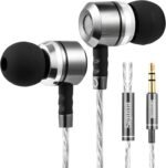Sephia SP3060 Wired Headphones, HD Bass Driven Audio, Lightweight Aluminum Wired in Ear Earbud Headphones, S/M/L Ear Bud Tips, Earphone Case, 3.5mm Tangle-Free Cord, No Mic - Image 2