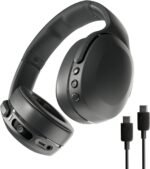 Skullcandy Crusher Evo Wireless Bluetooth Headphones with Extra USB-C Charging Cable, Multi-Sensory Bass, Noise Isolating Over-Ear Fit, 40 Hours Battery, Microphone for iPhone Android - True Black - Image 2