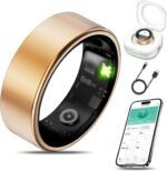 Smart Health Ring for Women Men Fitness Tracker with Heart Rate, Blood Oxygen, Blood Pressure, Sleep Monitoring, Step Counting, IP68 Waterproof for iOS and Android, No Subscription Fee, Rose Gold 8 - Image 2