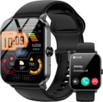 Smart Watch, 1.85" HD Smartwatch for Men Women (Answer/Make Calls), Fitness Watch with Heart Rate/Sleep/IP68 Waterproof/120+ Sports Modes, Pedometer, Android Smart Watch for Android iOS (Black) - Image 2