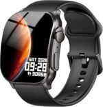 Smart Watch for Men Women, 2.01" AMOLED Curved Display Smart Watch, Bluetooth Call, 100+ Sport Modes, Fitness Tracker with 24/7 Heart Rate/Sleep Monitor, IP68 Waterproof Smartwatch for Android iOS - Image 2