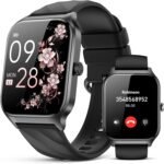 Smart Watch for Women Men,(Answer/Make Call) 1.83'' Fitness Activity Tracker Smartwatch for Android iPhone iOS Compatible,IP68 Waterproof Step Counter Watch with Sleep Monitor, 2 Traps - Image 2