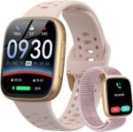 Smart Watches for Women Android iPhone (2 Bands), [1.85" AMOLED Screen] Smartwatch Fitness Tracker 3ATM Waterproof with Bluetooth Calls, AI Control, Heart Rate/SpO2/Sleep Monitor, 7 Days Battery - Image 2