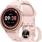 Smart Watches for Women(Answer/Make Calls), 1.27'' AMOLED Screen Activity Trackers with Heart Rate/Sleep/SpO2 Monitor, Smartwatch for iPhone/Samsung/Android, 120+ Sport Modes IP68 Fitness Watch Pink - Image 2