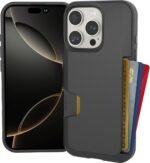 Smartish® iPhone 16 Pro Wallet Case - Wallet Slayer Vol. 1 [Slim + Protective] Credit Card Holder - Drop Tested Hidden Flip Card Slot Cover Compatible with Apple iPhone 16 Pro - Black Tie Affair - Image 2