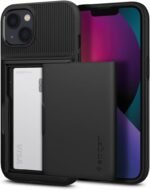 Spigen Slim Armor CS Case Compatible with iPhone 13 Card Slot - Black - Image 2
