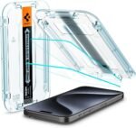 Spigen Tempered Glass Screen Protector [GlasTR EZ FIT] designed for iPhone 15 Pro [Case Friendly] - 2 Pack - Image 2