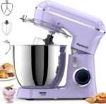 Stand Mixer, 6.5QT 10-Speed Tilt-Head Electric Stand Mixer, 3-In-1 Kitchen Mixer with Bowl, Dough Hook, Whisk and Beater, Food Mixer for Baking, Cake and Most Home Cooks, Purple - Image 2