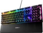 SteelSeries USB Apex 5 Hybrid Mechanical Gaming Keyboard – Per-Key RGB Illumination – Aircraft Grade Aluminum Alloy Frame – OLED Smart Display (Hybrid Blue Switch) - Image 2