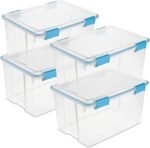 Sterilite 4-Pack Gasket Box, Weather-Resistant Storage Bins with Latching Lids, 54 Quart - Heavy-Duty Organizing Containers for Closet, Bathroom, and Office - Image 2