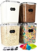Storeganize Flour Sugar Storage Containers (5.3L/4pk) Great Rice Canisters Sets For The Kitchen pantry, Large Food Storage Containers With Lids Airtight - Image 2