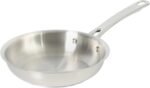 Sur La Table Kitchen Essentials Chef's Deck 8-Inch Stainless Steel Frying Pan – Induction Ready Skillet with Tri-Ply Base, Polished Finish & Hollow Stay-Cool Handle - Image 2