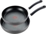T-fal Ultimate Hard Anodized Nonstick Fry Pan Set 2 Piece, 10, 12 Inch, Oven Broiler Safe 400F, Cookware, Pots and Pans Set Non Stick, Kitchen Frying Pans, Cooking Skillets, Dishwasher Safe, Grey - Image 2