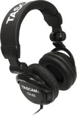 TASCAM TH-02 Professional Studio Monitor Headphones, Wired, Over Ear — for Recording, Podcast, DJ, Music and Guitar, with 1/4 Inch Jack Adapter - Image 2