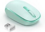 TECKNET Wireless Mouse for Laptop, 2.4G Quiet Computer Mouse with USB Receiver, 4 Buttons Portable Cordless Mice for Chromebook, Laptop, PC, Mac, 800/1200/1600 DPI - Mint Green - Image 2