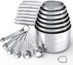 TILUCK Stainless Steel Measuring Cups & Spoons Set,Coffee Scoop Spoon,Kitchen Gadgets for Cooking & Baking,Set of - Image 2