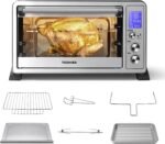 TOSHIBA AC25CEW-SS Large 6-Slice Convection Toaster Oven Countertop, 10-In-One with Toast, Pizza and Rotisserie, 1500W, Stainless Steel, Includes 6 Accessories - Image 2