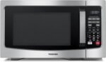 TOSHIBA EM131A5C-SS Countertop Microwave Ovens 1.2 Cu Ft with 12.4" Removable Turntable Smart Humidity Sensor, 12 Auto Menus Mute Function ECO Mode Easy Clean Interior, 1000W, Silver - Image 2