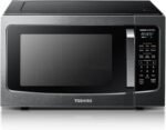 TOSHIBA ML-EM45PIT(BS) Countertop Microwave Oven with Inverter Technology, Kitchen Essentials, Smart Sensor, Auto Defrost, 1.6 Cu.ft, 13.6" Removable Turntable, 33lb.&1250W, Black Stainless Steel - Image 2