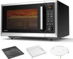 TOSHIBA OptiChef Air Fryer Combo Countertop Microwave Oven with 2.4-Inch Color Screen, Origin Inverter Technology, Smart Sensor, Compatible with Alexa, 1100W, 1.3 Cu.Ft, Silver ML2-STC13SAIT(SS) - Image 2