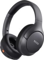 TOZO HT3 Hybrid Noise Cancelling Headphones, 90H Playtime Wireless Over Ear Bluetooth Headset, Spatial Audio AI Chat with 5 Mics, Supports Dual Connection and USB-C Input, with 32 EQ Music Modes - Image 2