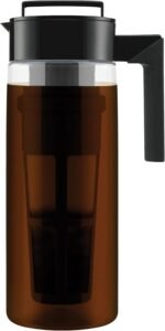 Takeya Tritan Cold Brew Coffee Maker - Airtight Pitcher with Leak-Free Lid - BPA-Free Cold Brew Maker with Silicone Handle - Dishwasher-Safe Pitcher for Homemade Cold Brew - 2 Quart, Black - Image 2