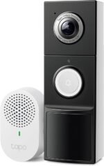 Tapo 2K+ Wired or Battery Powered Smart Video Doorbell with Chime - 180° Field of View, Person/Vehicle/Package Detection, Ring Call, 2-Way Audio, Subscription-Free Local Storage or Optional Cloud,D225 - Image 2